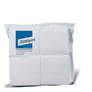 AAwipes Cleanroom Wipes Delicate Task Dry Wipers 4&#034; x 4&#034; Cellulose/Polyester A,