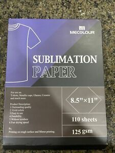 A-SUB Sublimation Paper 8.5x11 110 Sheets 125g for Inkjet Printer Heat Transfer