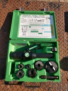 Greenlee Tool 7806SB 1/2&#034; - 2&#034; Quick Draw Hydraulic Knockout Punch Driver Set