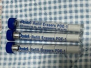 Pentel REfill Erasers for mechanical Pencils, set of 3, 15 erasers in total