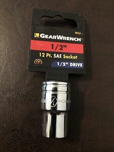 GearWrench 1/2&#034; Drive 1/2&#034; SAE Standard 12 Point Socket- 80761