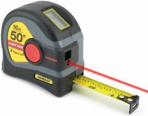 General Tools 2-in-1 Laser Tape Measure, 50-Foot Laser, 16-Foot Tape | LTM1