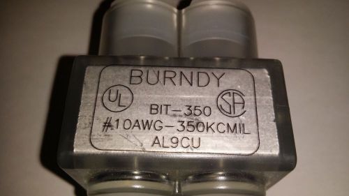 Burndy bit350 unitap clear insulated multiple tap #10 - 350 awg (lot of 3) for sale