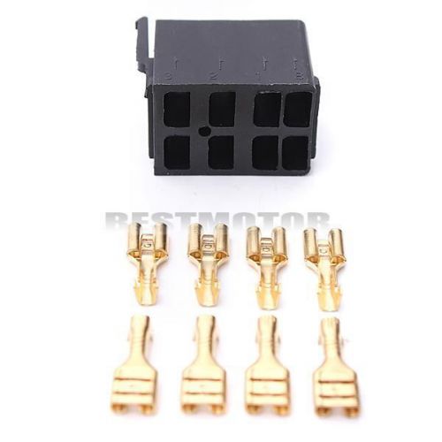 8 pcs female spade terminals &amp; rocker switch arb plug socket carling style boat for sale