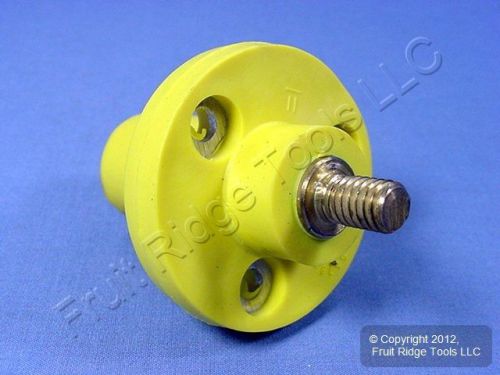 Leviton yellow ect 15 series threaded stud cam plug receptacle 125a 600v 15r21-y for sale