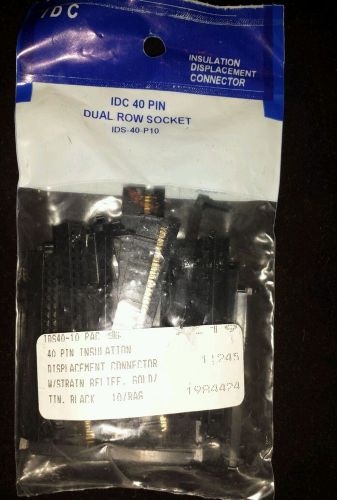IDS-40-P10 dual row socket with strain GOLD NEW 10 qty. in bag