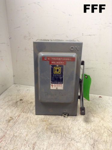 Square D Single Throw Non-Fusible Safety Switch Cat No HU361 30A 600VAC/600VDC