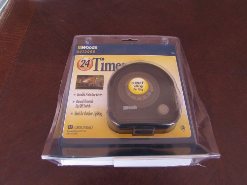 Woods Ind. 59108 24 Hour Mechanical Outdoor Timer-24HR OUTDOOR TIMER 8&#034; cord