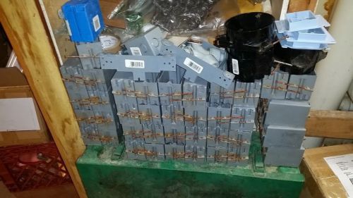 LOT OF PLASTIC ELECTRICAL JUNCTION BOXES SINGLE GANG USED RUSTY
