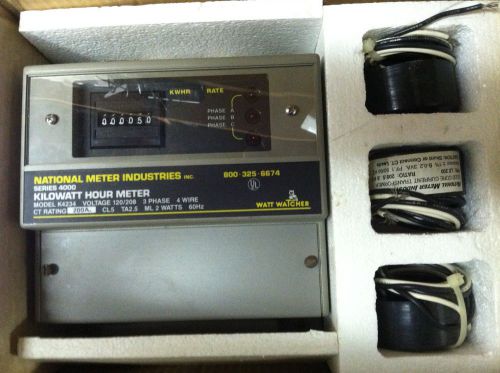 National Meter Series 4000 Model K4234 KWHR Energy Meter &amp; Current Transformers