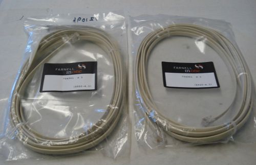 VIDEK 8920-4.3-LEAD,RJ11,4.3M SAME AS FARNELL 754961,CABLE,14.1FT (LOT OF 2)