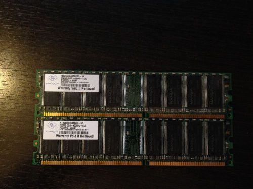 2 x  256 MB  512 mb total DDR 400 RAM Premium Memory Crucial Nanya