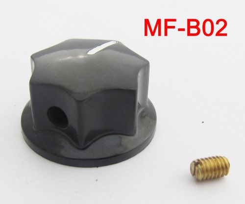 10pcs MF-B02 28x15mm Hex Screw Fix Pot Knobs for HAM Radio Audio Black Plastic