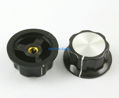 10 Pieces 45mm Diameter 6mm Shaft Insert Dia Potentiometer Rotary Knob MF-A05