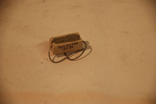 Lot of 1 vintage 7614 irc pw5 sand block cement resistor 16 ohm 5% (r2-2-6kd) for sale