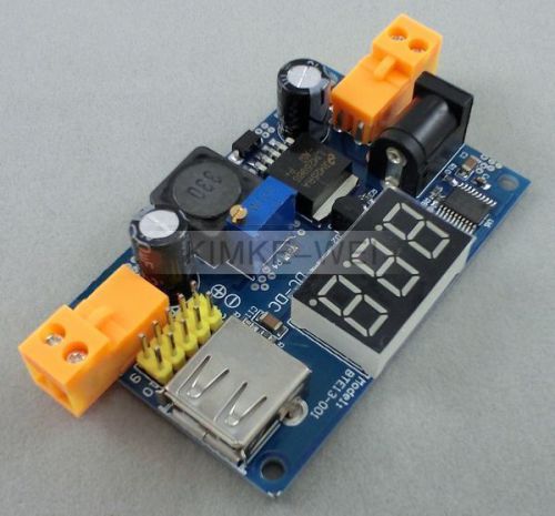 LM2596 USB DC-DC Step Down Adjustable Power Supply Module &amp; LED Voltmeter/Needle