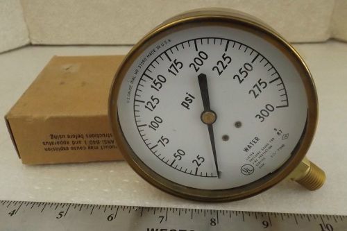 Ametek 0-300 psi 3-1/2&#034; #p1590 water pressure gauge for fire protection for sale
