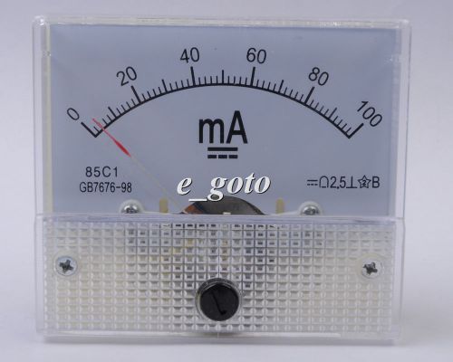 85c1 dc ammeter head pointer 100ma mounting head current measuring panel meter for sale
