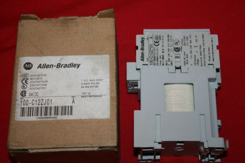 NEW Allen Bradley 100-C12ZJ01 100C12ZJ01 24VDC Contactor Series A - BNIB