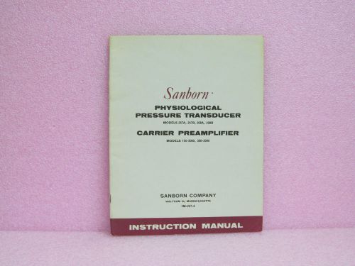 Sanborn/hp manual 267a, 267b, 268a, 268b &amp;150-3000, 350-3000 instruction manual for sale