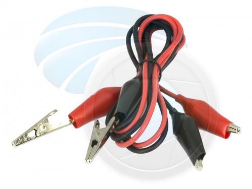 Pair of dual red &amp; black test leads with alligator clips jumper cable for sale