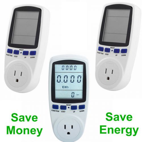 3x lagute ts-836 us plug energy power watts amps hertz electricity meter monitor for sale