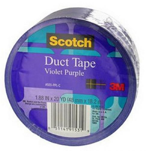 3M Scotch 1.88&#034; In x 20 YD Purple Violet Duct Tape 920-PPL-C