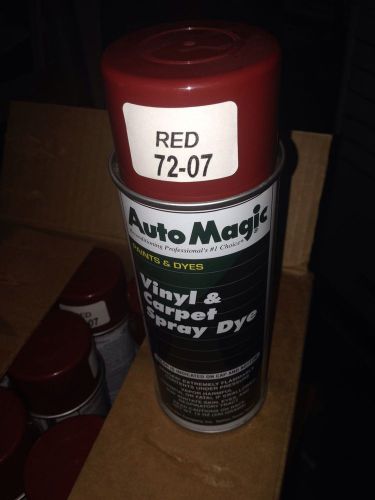 Auto Magic - Vinyl, Plastic &amp; Carpet Dye - Red Case Of 12 Cans