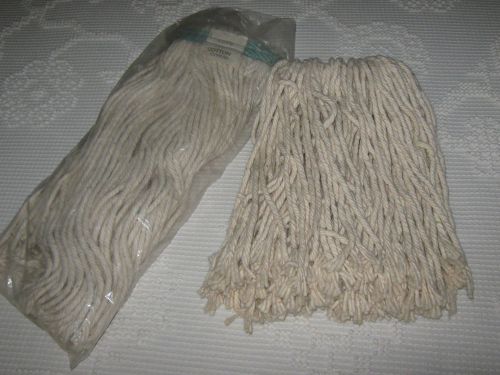 Pair of Industrial  Mop Heads, Cotton Yarn  Washable. short and long