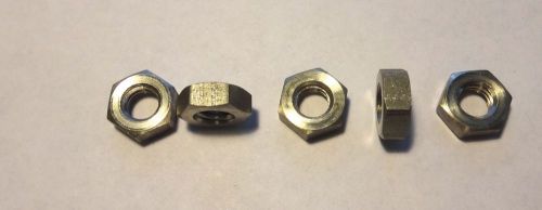 100 each 3/8&#034;-16 STAINLESS STEEL JAM HEX NUTS NEW