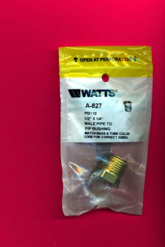 Watts 1/2&#034; x 1/4&#034;  Brass MIP x FIP Hex Bushing pipe Fitting Model A-827 new NIP