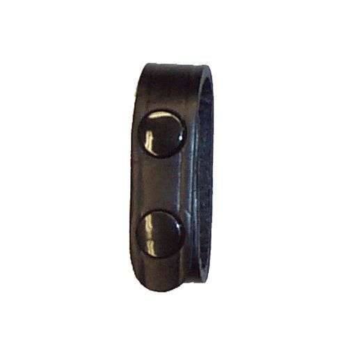 Stallion Leather BKA-2 Black BW Nickel Snap 3 4&#034; Belt Keeper To Fit 2.25&#034; Belts