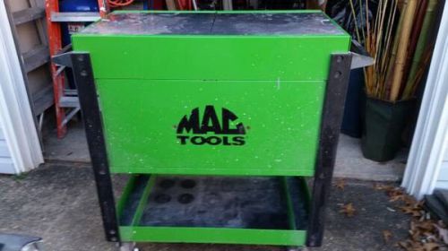 Mac Tools Rolling Tool Cart Storage Box Green Metal Top