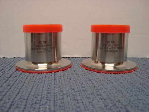 Lot of 2 Stainless Steel Stub End Butt Weld 2&#034; WP-S 316L/316 SCHED 10S A/SA403