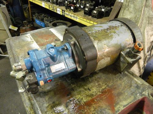 Vickers Hydraulic Pump PVQ13 A2R-SE1S-20-CG-30-S2, w/ 3 HP Baldor Motor, Used