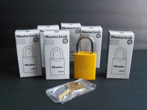 Lot 6 or 12 master lock pro series 6835 yellow lockout safety padlock 6835ylw for sale