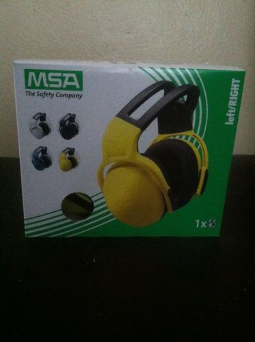 MSA left/Right 28dB Headband Earmuffs - Yellow