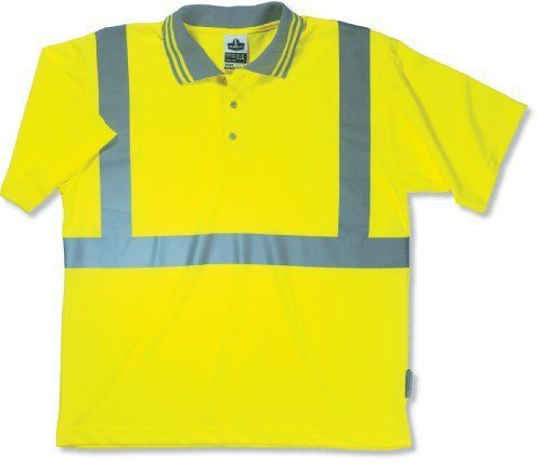 Class polo shirt lime large ansi-compliant polyester breathable 8295 for sale