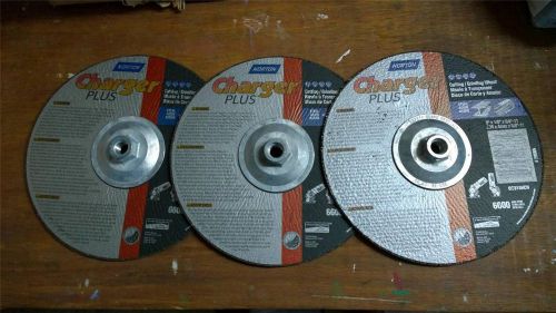 3-- norton charger diamond depressed center cutting//grinding wheels (dc918hch) for sale