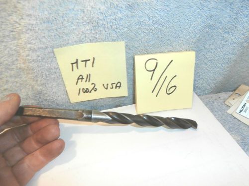 Machinists 11/29 b y now  rare  mt1  9/16 taper shank drill-- atlas 6  +myford for sale