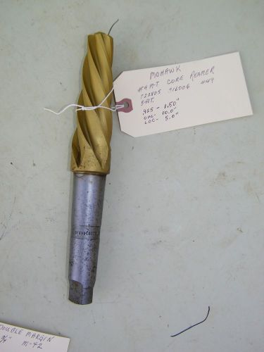 Mohawk - #4 m/t- -5 flute spiral core reamer-tin -.925&#034; 1.50&#034;  oal.10.0&#034; loc 5.0 for sale