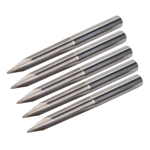 5pcs cnc router engraving bits milling 2-flute 25 degree 0.8mm blade 4mm shank for sale
