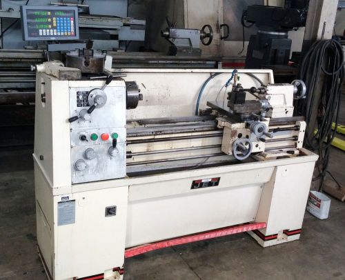 Jet gap bed engine lathe 14 x 40 3 &amp; 4 jaw alrois toolpost follower rest dro&#039;s for sale
