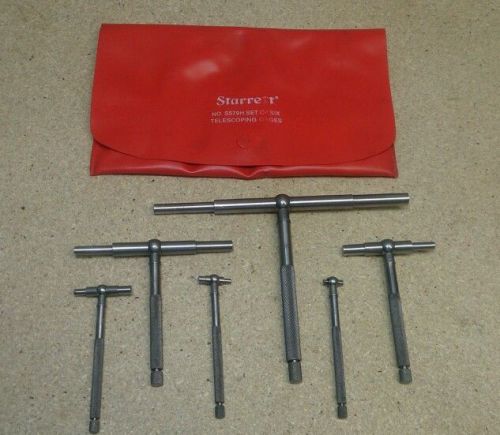 Starrett telescoping gages No. S579H set of six, from 5/16&#034; to 6&#034;