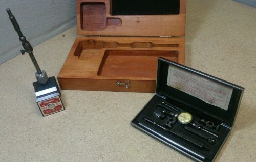 Starrett no. 657 magnetic base + no. 711 last word set + original wooden box for sale
