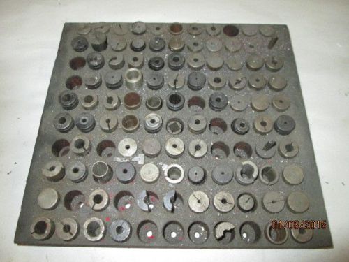 Machinist lathe mill nice lot of precision drill bushing s in holder tray for sale