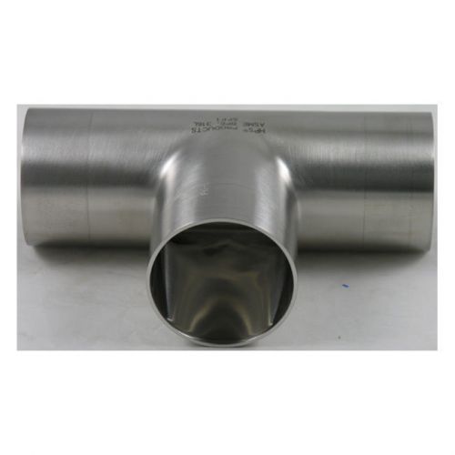 2&#034; tee bpe automatic weld fitting 316l stainless steel, 20ra max mpid/32ra mpod for sale