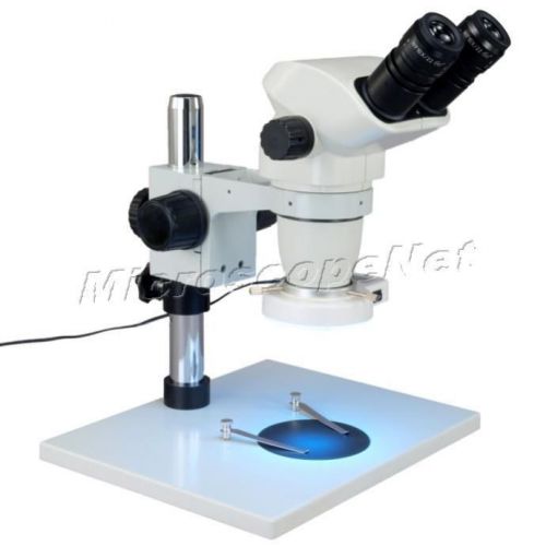 Omax 6.7x-45x binocular stereo zoom microscope+table stand+56 led ring light for sale