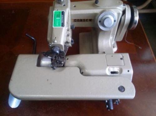 Consew 817 Full Size Blind Hem Stitch Industrial Sewing Machine W/table!