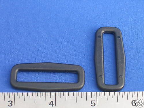 1-1/2&#034; looploc black plastic rect. ring bulk (10 pcs) for sale
